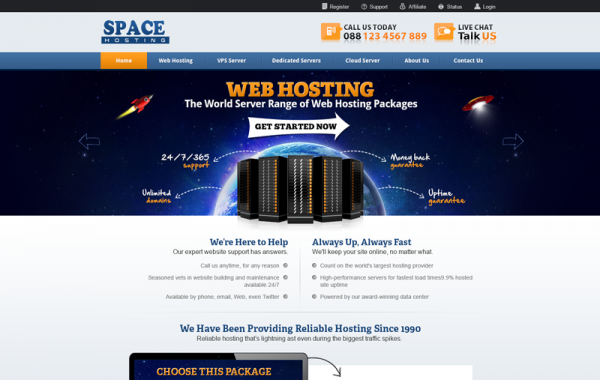 SpaceHosting - index