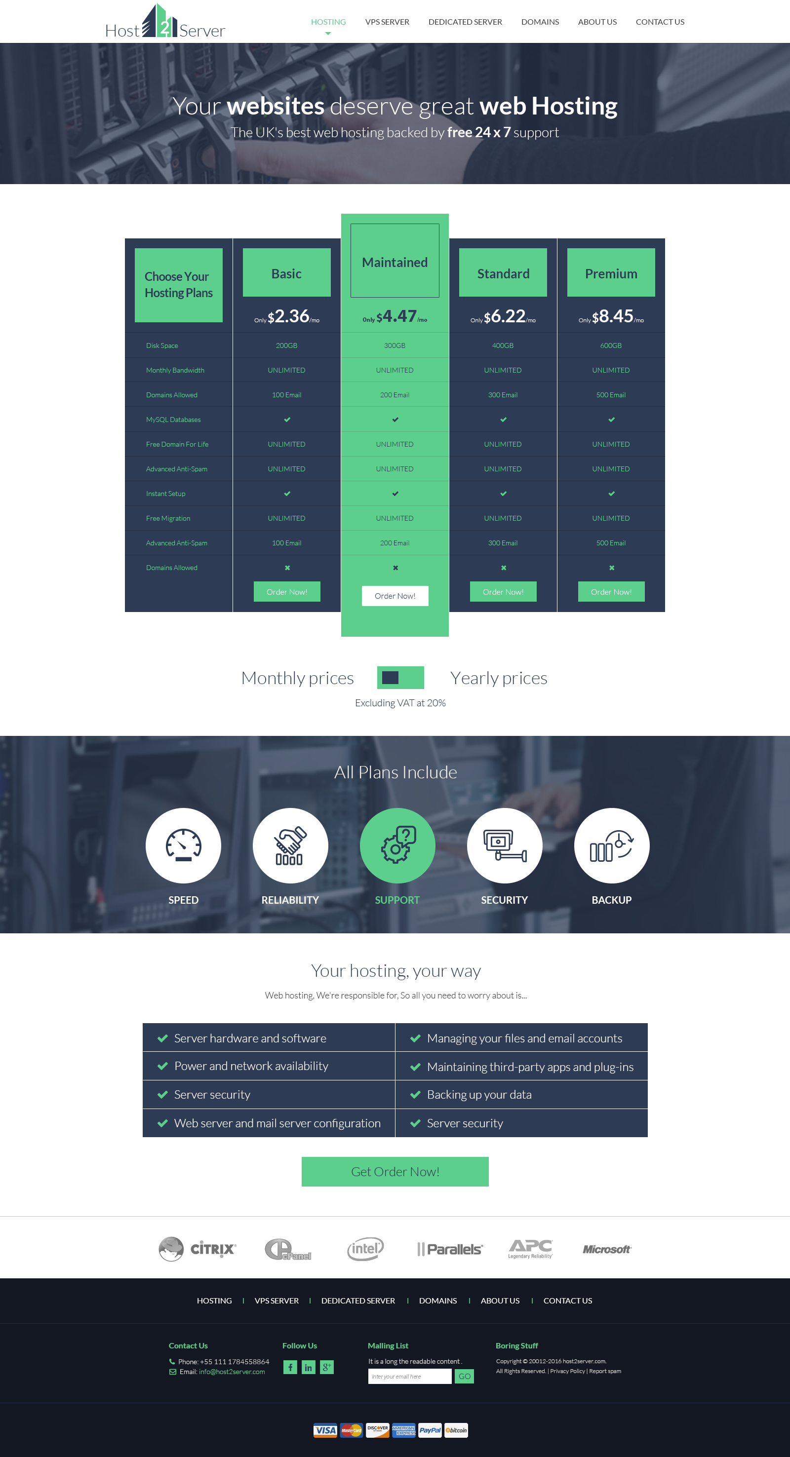 subpage - Host Server